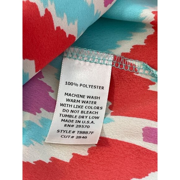 Blue Rain Tank Top Size Large Sleeveless Cutout Back Geometric Print Multicolor - Picture 4 of 6